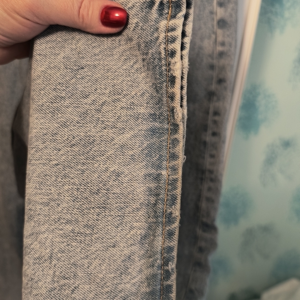 H&M Baggy Whide Liose Fit Blue Jeans Pre-owned Sz 10 - Picture 4 of 7
